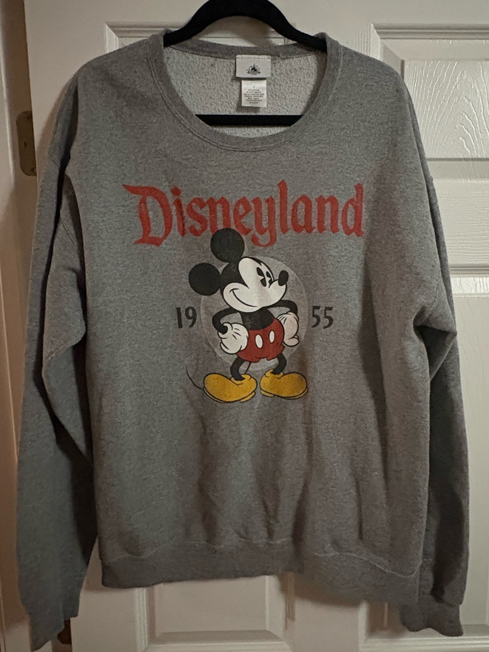 Disney Disneyland pullover crewneck sweatshirt Mickey Mouse comfy gray L
